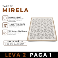[LEVE 2 PAGUE 1] Tapete Estampado Mirela em Algodão e Nylon (Leveza, Beleza e Conforto!)